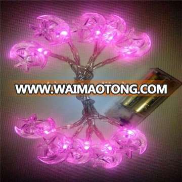 10L led battery moon and star light led christmas string light